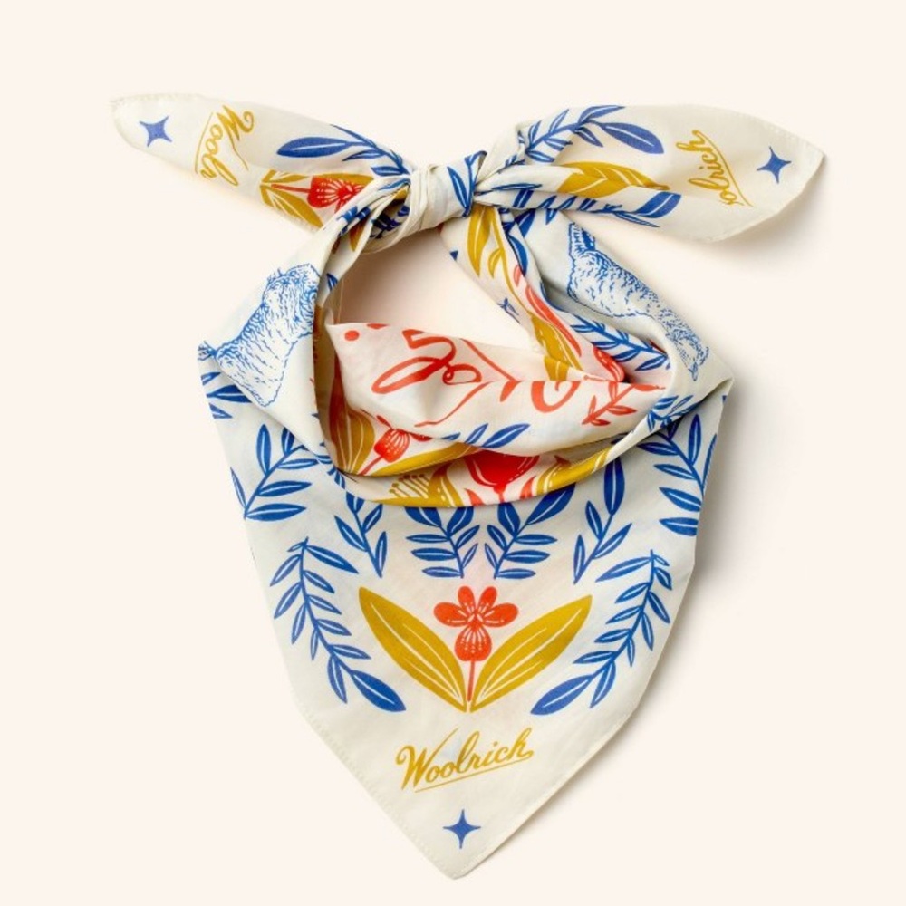 Woolrich x Target Multicolor Graphic Print Cotton Bandana LE NWT